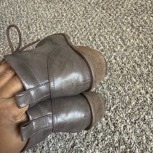 Eurosoft by Sofft Ankle Boots Womens 8 M Brown Lace Up Zip Bootie Chukka Heeled - Picture 6 of 9